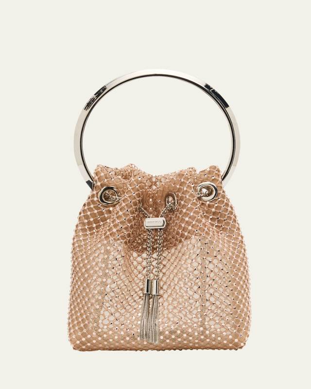 Bon Bon Mesh Crystal Top-Handle Bag